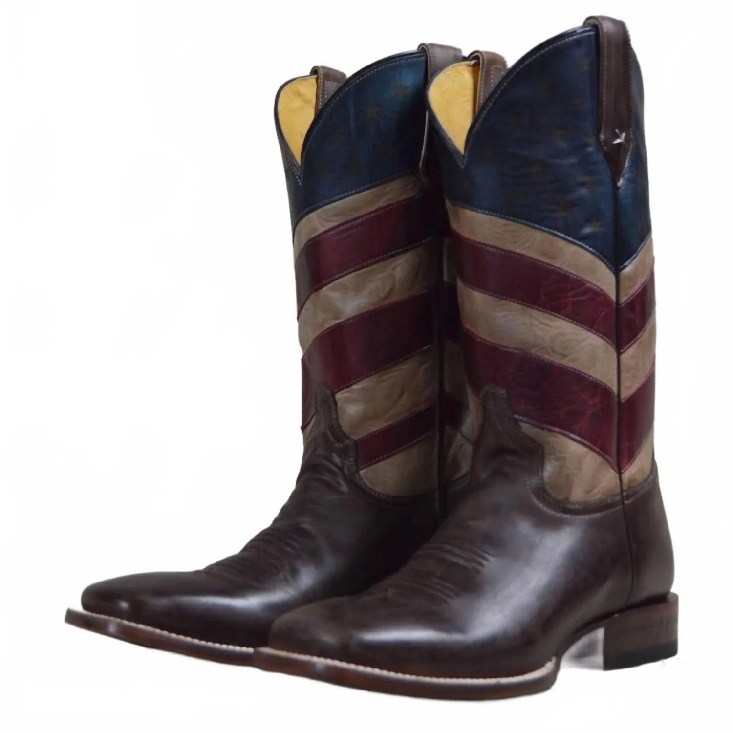 Men's Old Glory Burnished American Flag Boots In Multi Retro Style