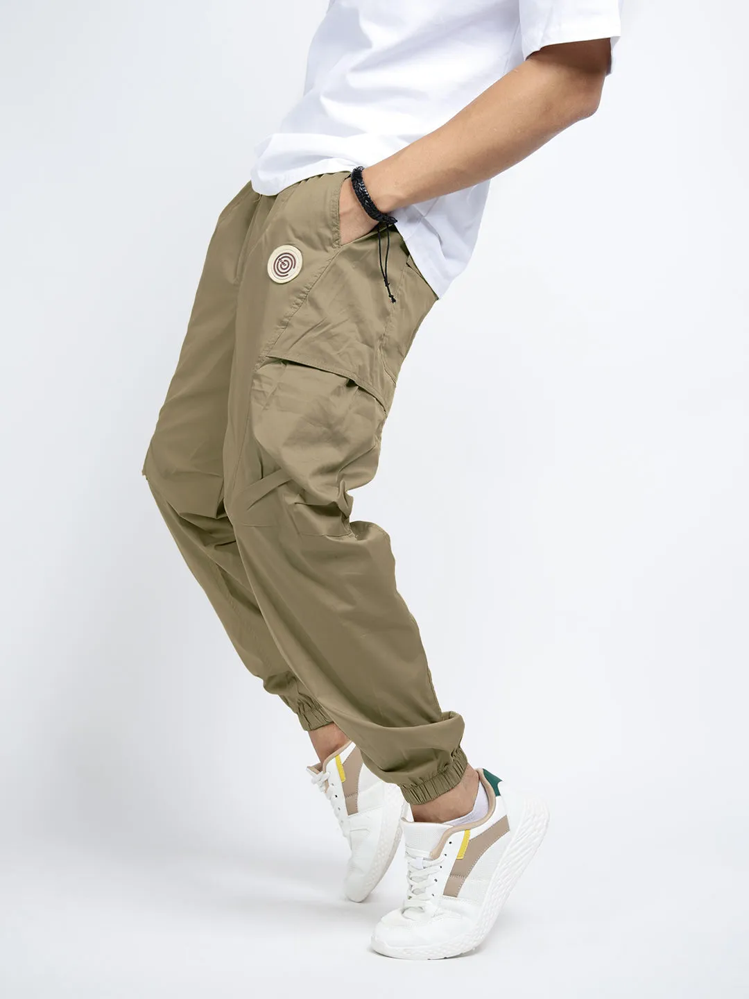 Men's Olive Relaxed Fit Joggers FlameRetardantTreatment