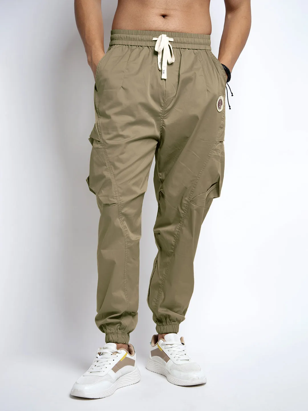 Men's Olive Relaxed Fit Joggers Movement Ready Fit Core Comfort