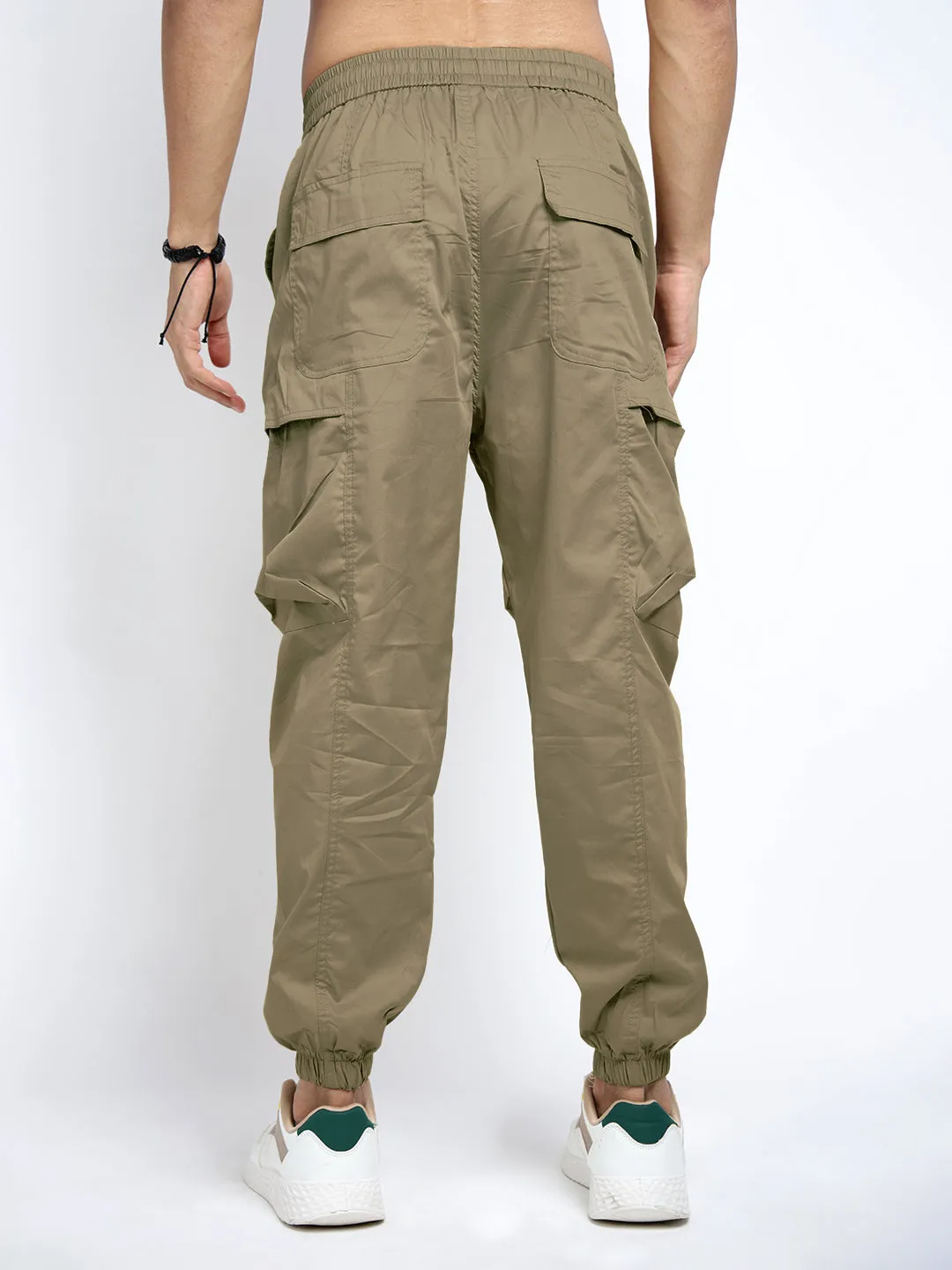 Casual Wearable Men's Olive Relaxed Fit Joggers
