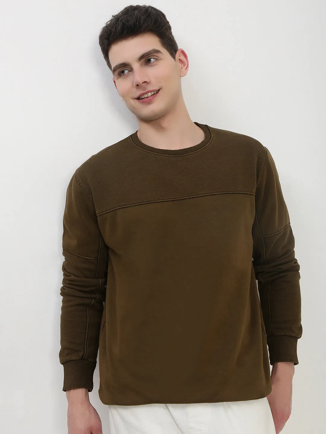product graduation pride Warm Hues Men's Olive Solid Sweatshirt