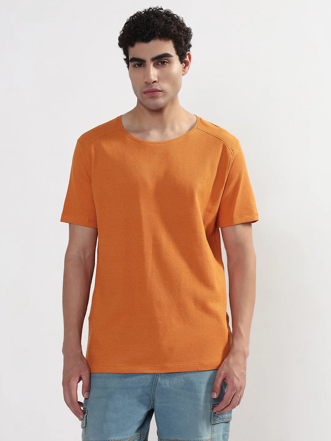 Men's Orange Regular Fit T-Shirt CoolingChannelFabric