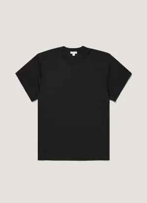 Men's Oversized Heavyweight T-shirt in Black polo neck Casual All-Day