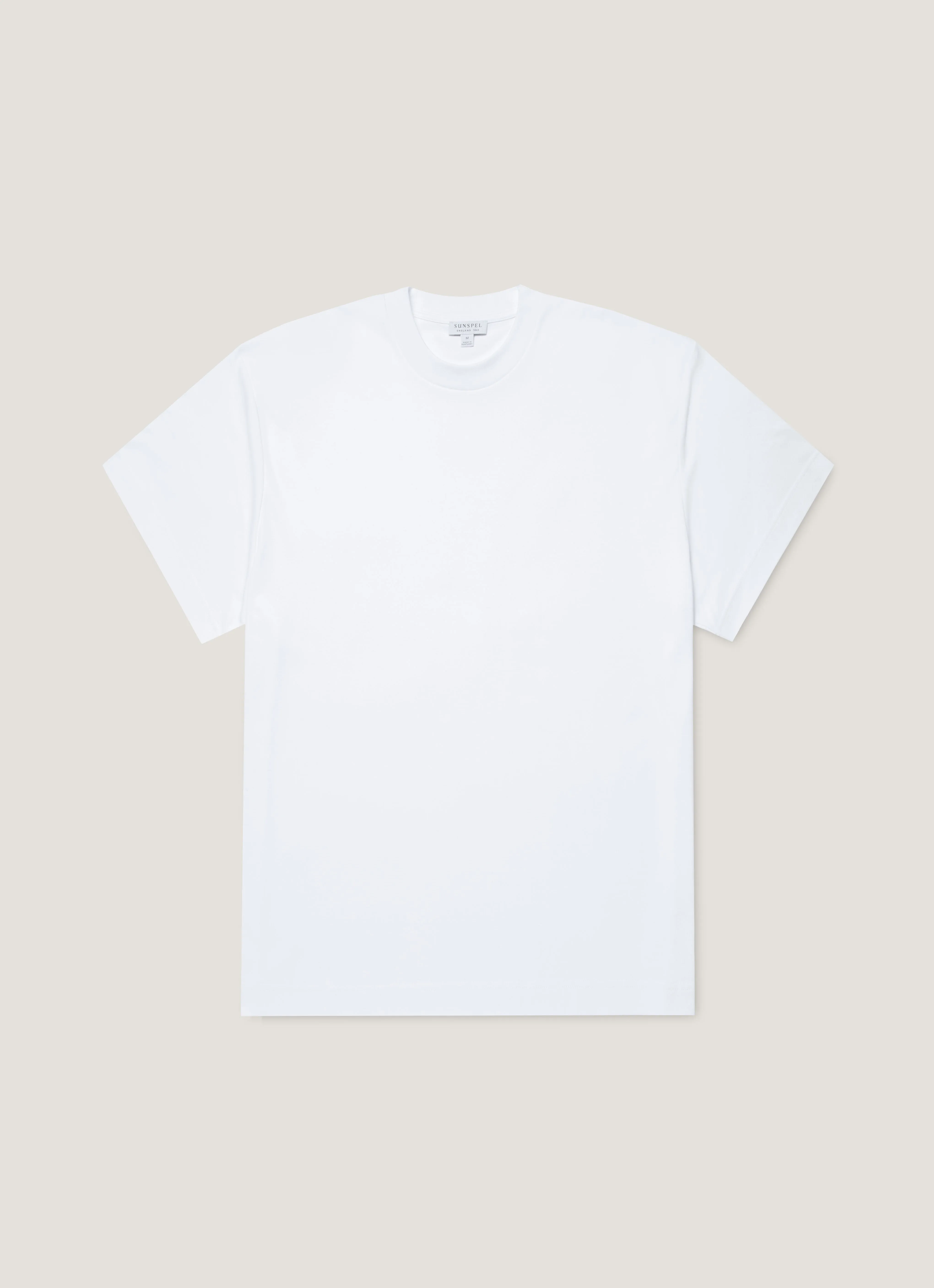 Formal Style Men's Oversized Heavyweight T-shirt in White