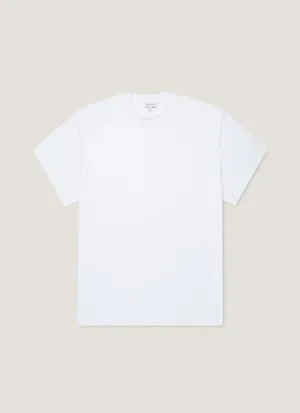 Formal Style Men's Oversized Heavyweight T-shirt in White