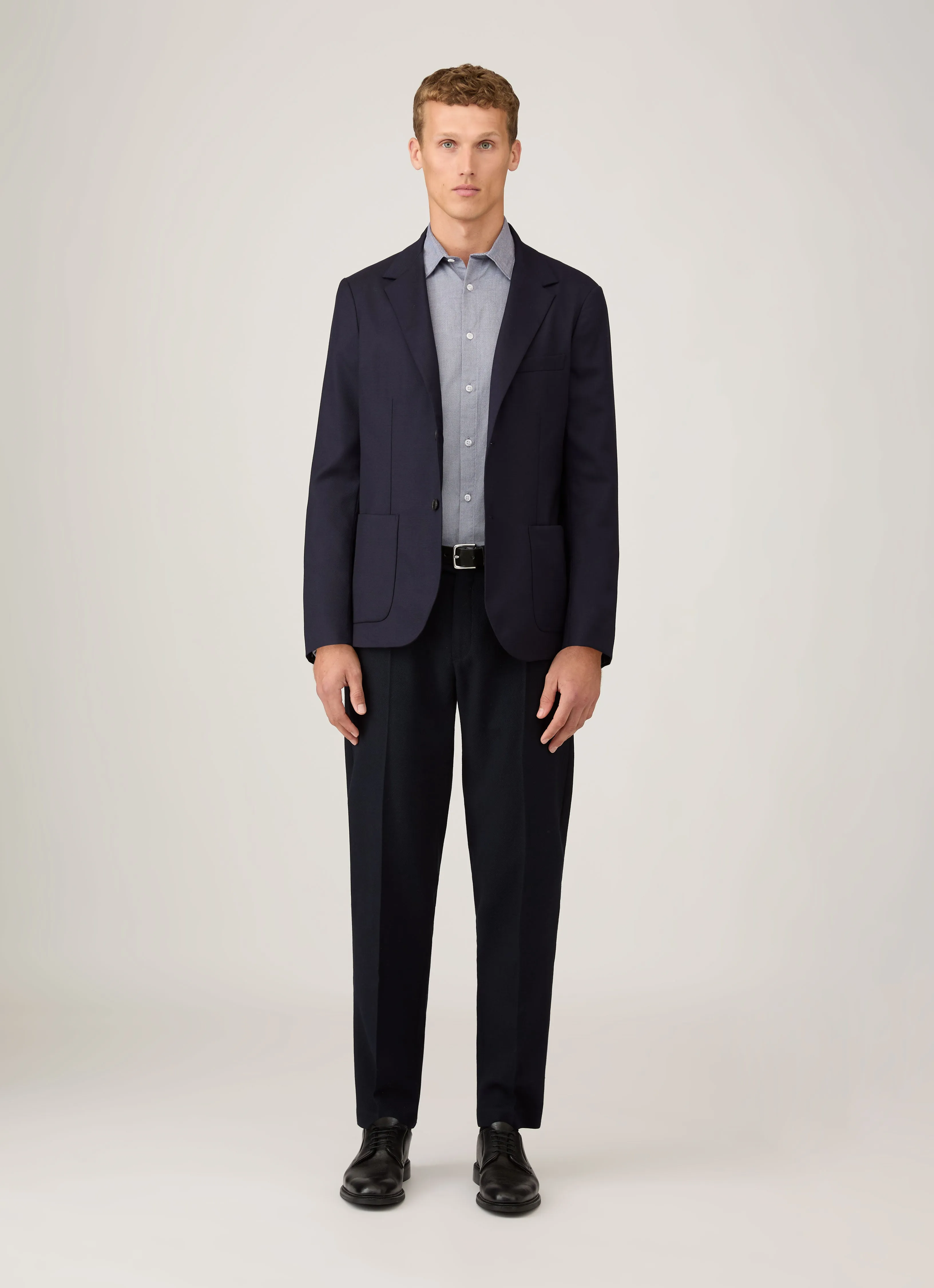 Men's Oxford Shirt in Dark Blue MoistureWicking