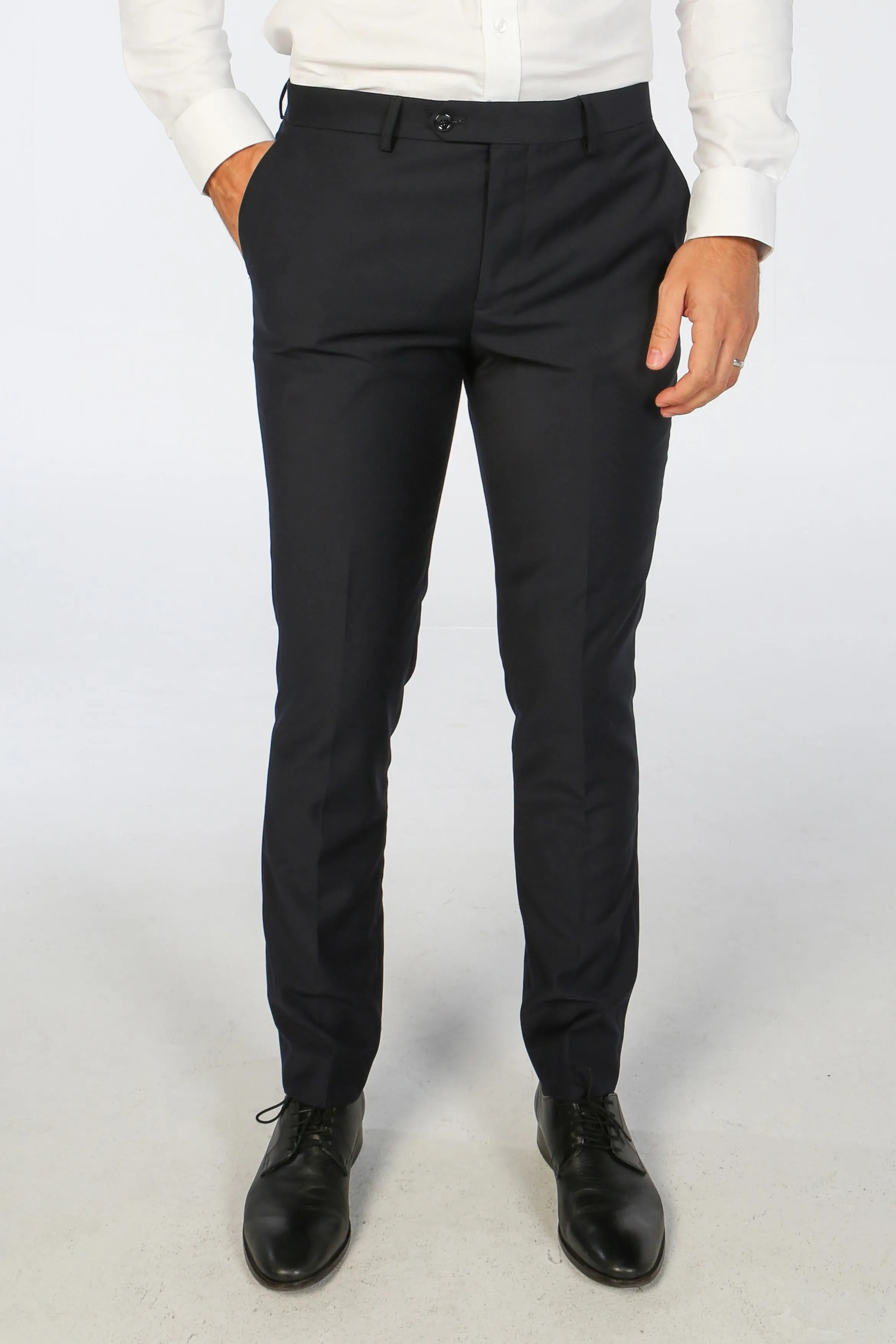 Men's Parker Navy Trousers Wrinklefree