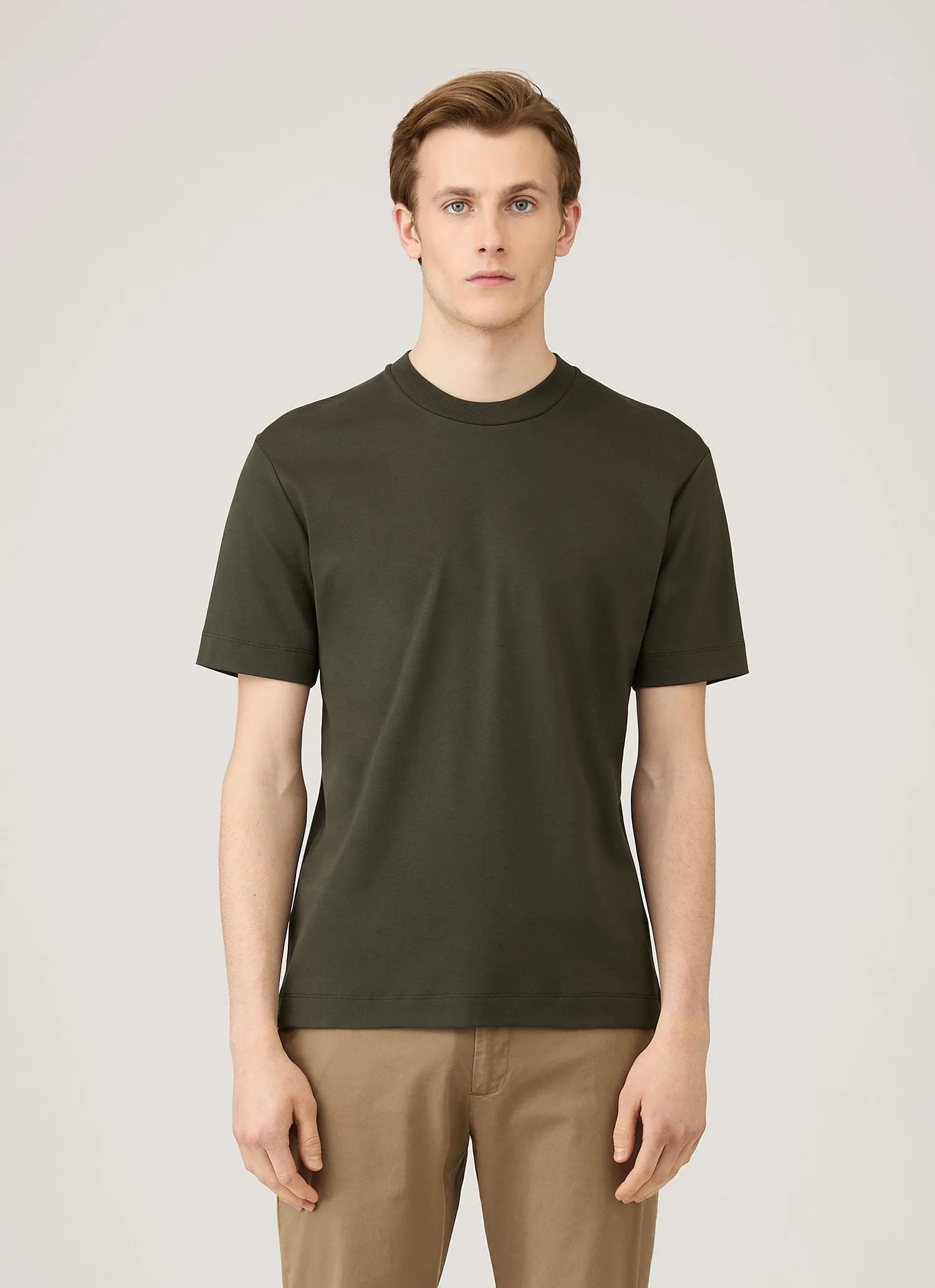 Men's Relaxed Fit Heavyweight T-shirt in Dark Green Casual Choice