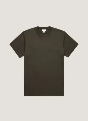 Men's Relaxed Fit Heavyweight T-shirt in Dark Green Weekend Wear
