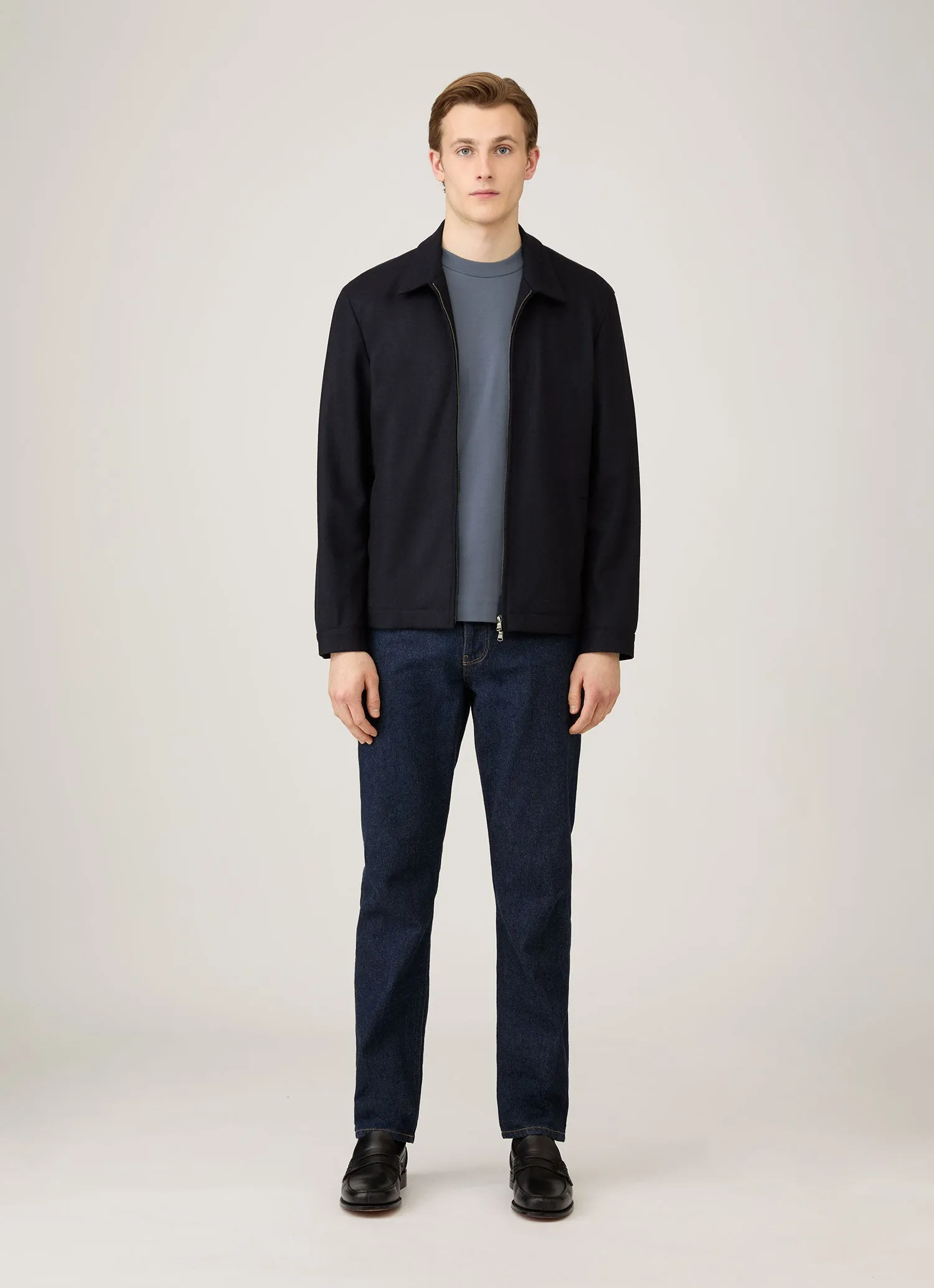 Men's Relaxed Fit Heavyweight T-shirt in Slate Blue Relaxed Look