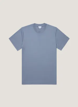 Men's Relaxed Fit Heavyweight T-shirt in Vintage Blue Wrinkle-Free Neutral Color