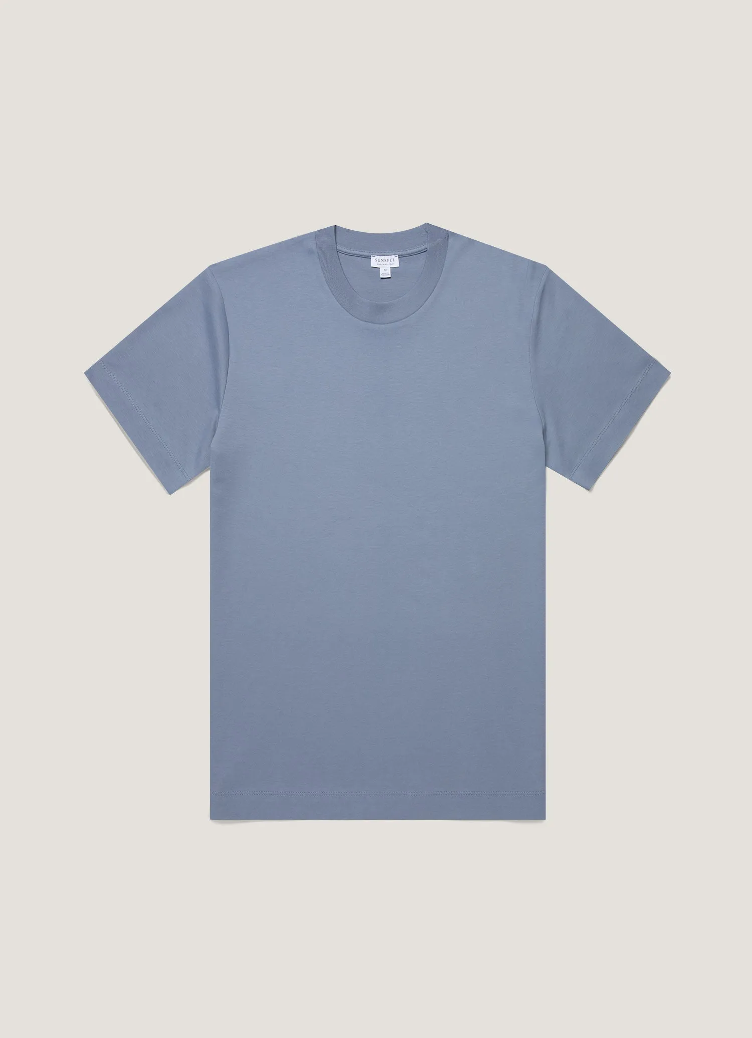 Men's Relaxed Fit Heavyweight T-shirt in Vintage Blue Wrinkle-Free Neutral Color
