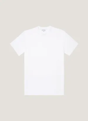 Men's Relaxed Fit Heavyweight T-shirt in White Comfortable Stretch