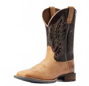 Men's Ridin High Western Wide Square Toe Boot In Brown Good ventilation
