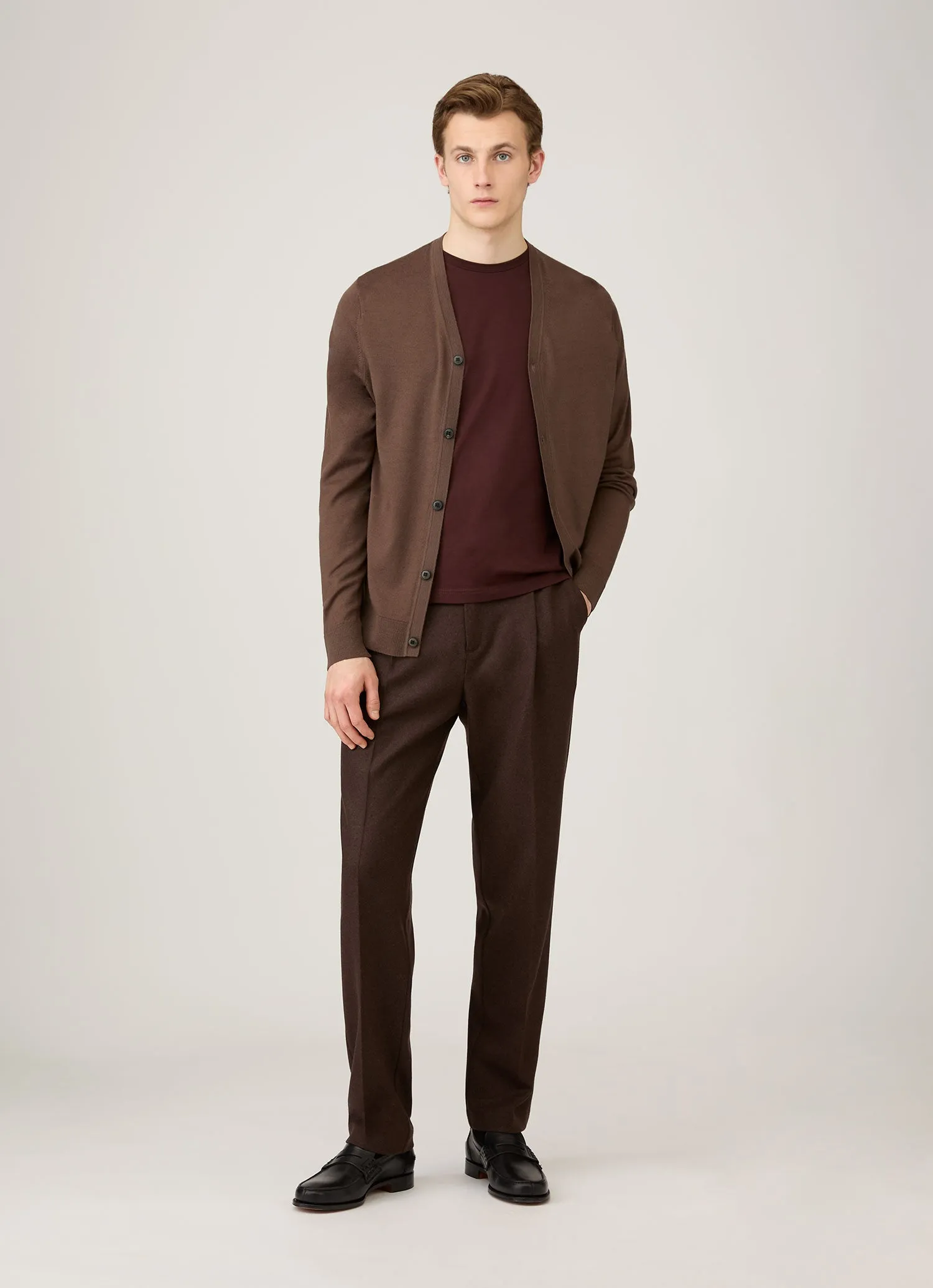 theater visit Flatlock stitching Men's Riviera Midweight T-shirt in Bakelite