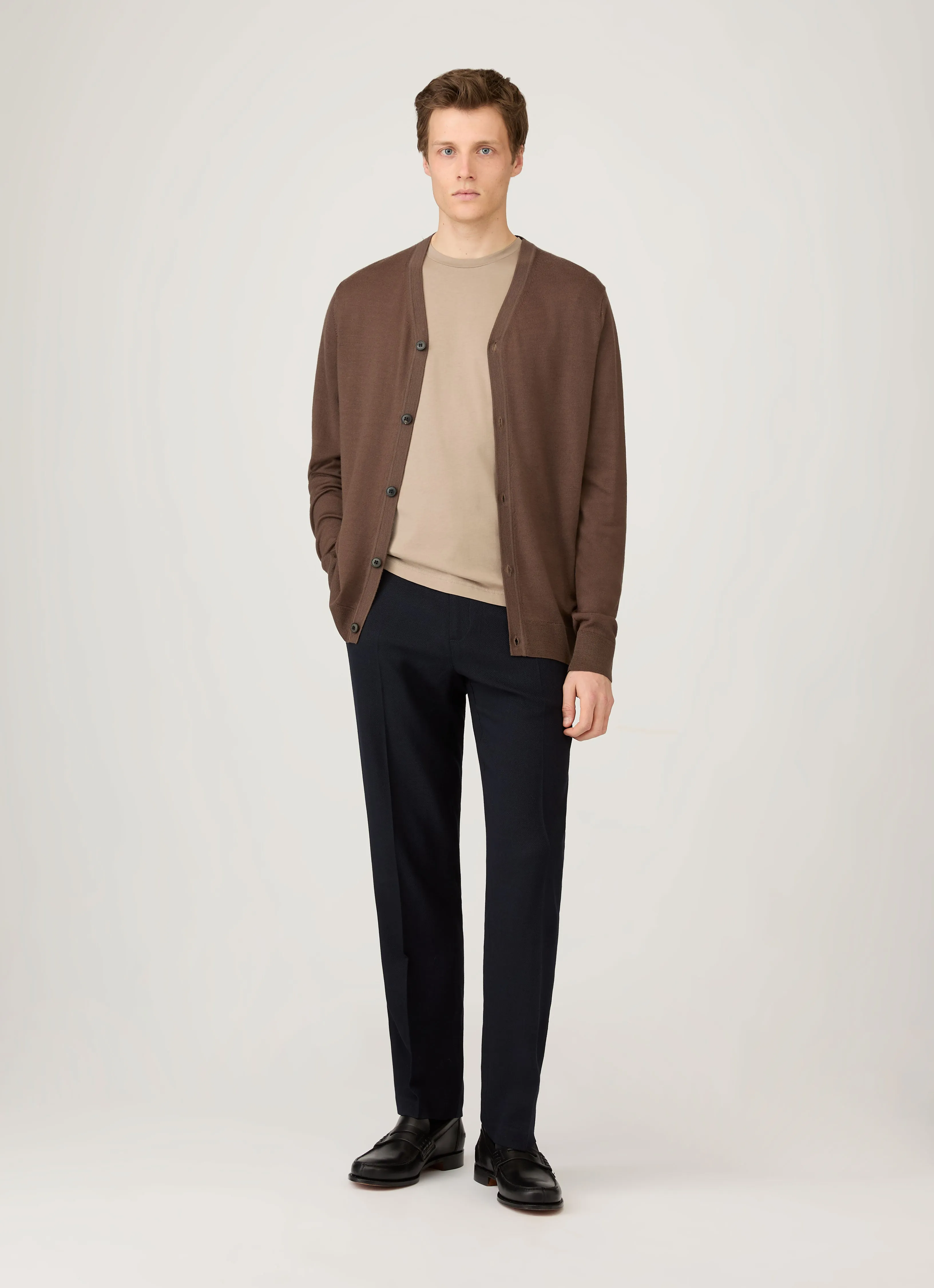 Sporty Layer Look Men's Riviera Midweight T-shirt in Mink