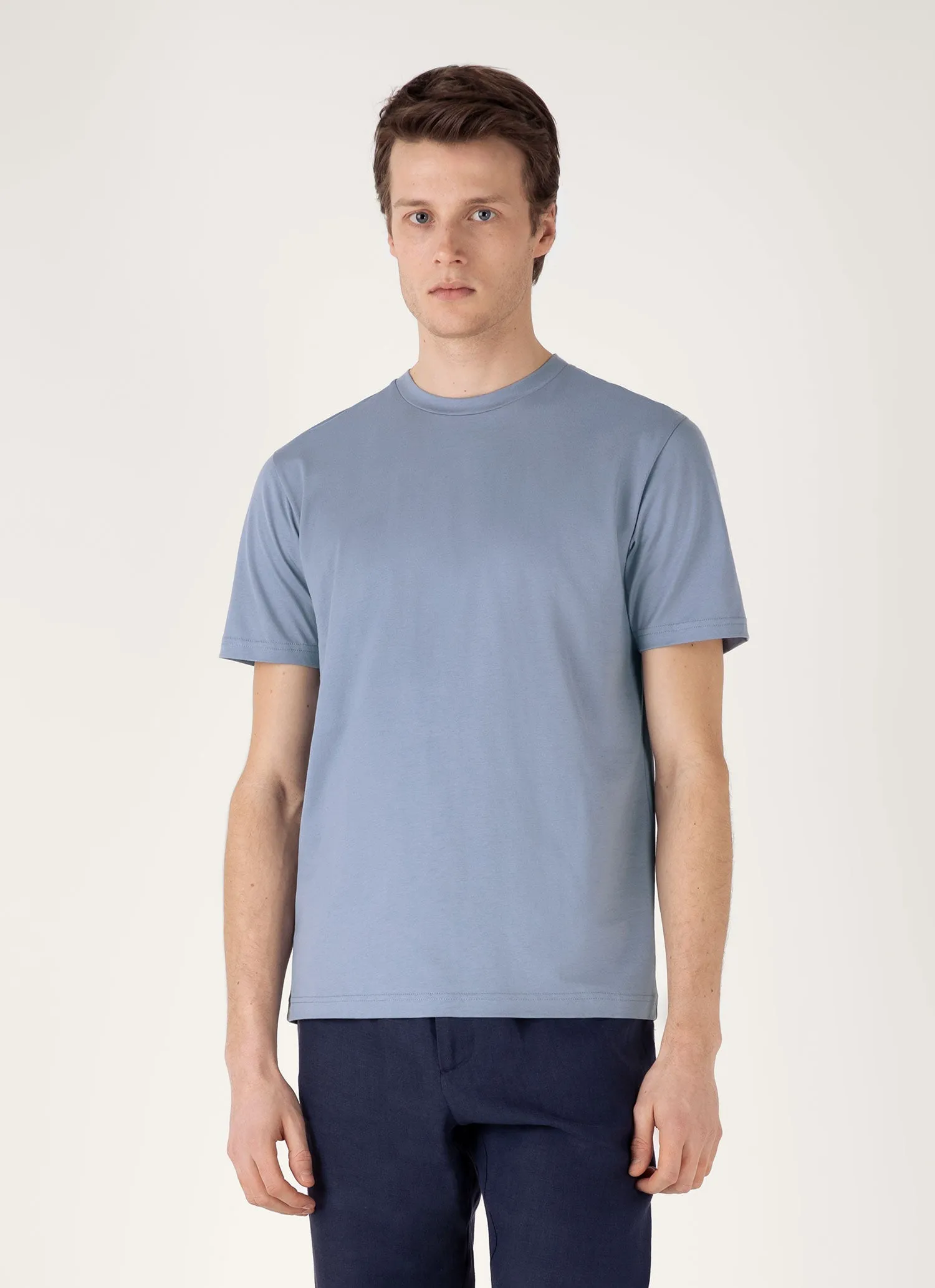 Men's Riviera Midweight T-shirt in Vintage Blue Sleek Performance Fit