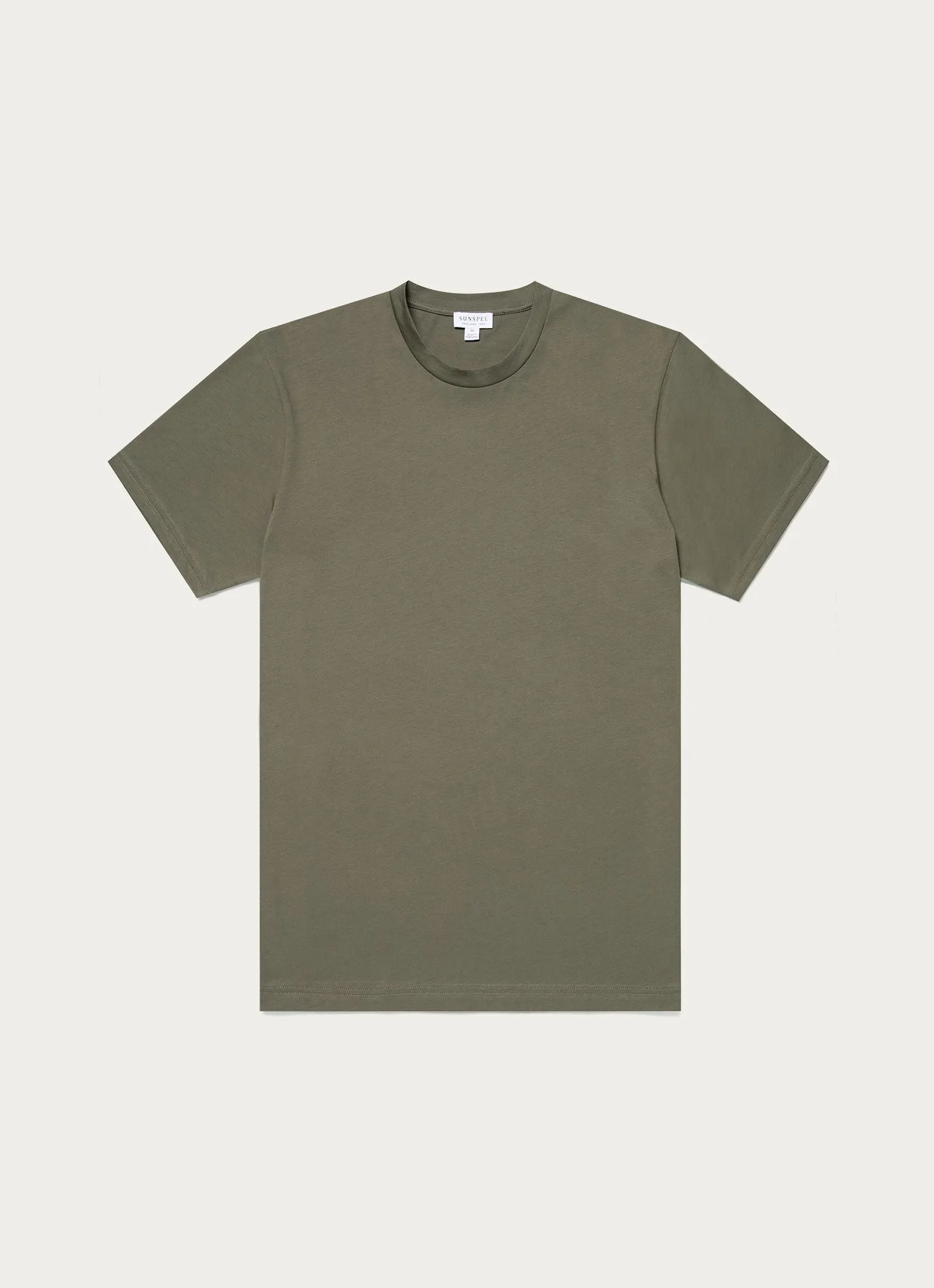 Men's Riviera Midweight T?shirt in Khaki SeamFreeShoulders