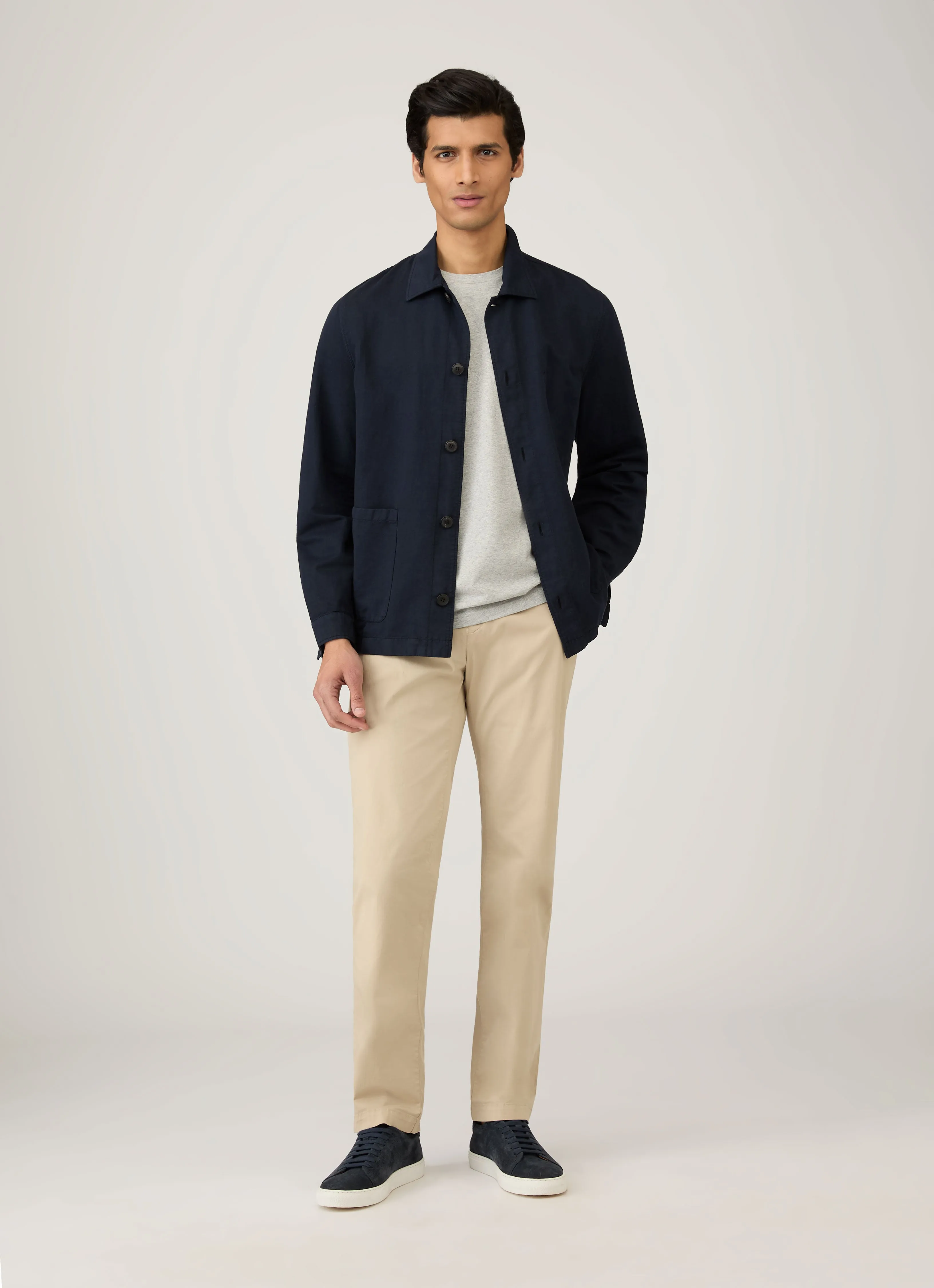 Men's Riviera T-shirt in Grey Melange Everyday Casual