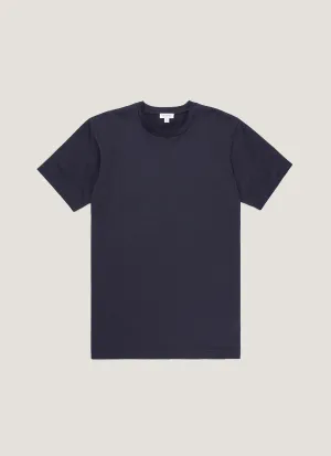 Men's Riviera T-shirt in Navy Circular Knit Construction