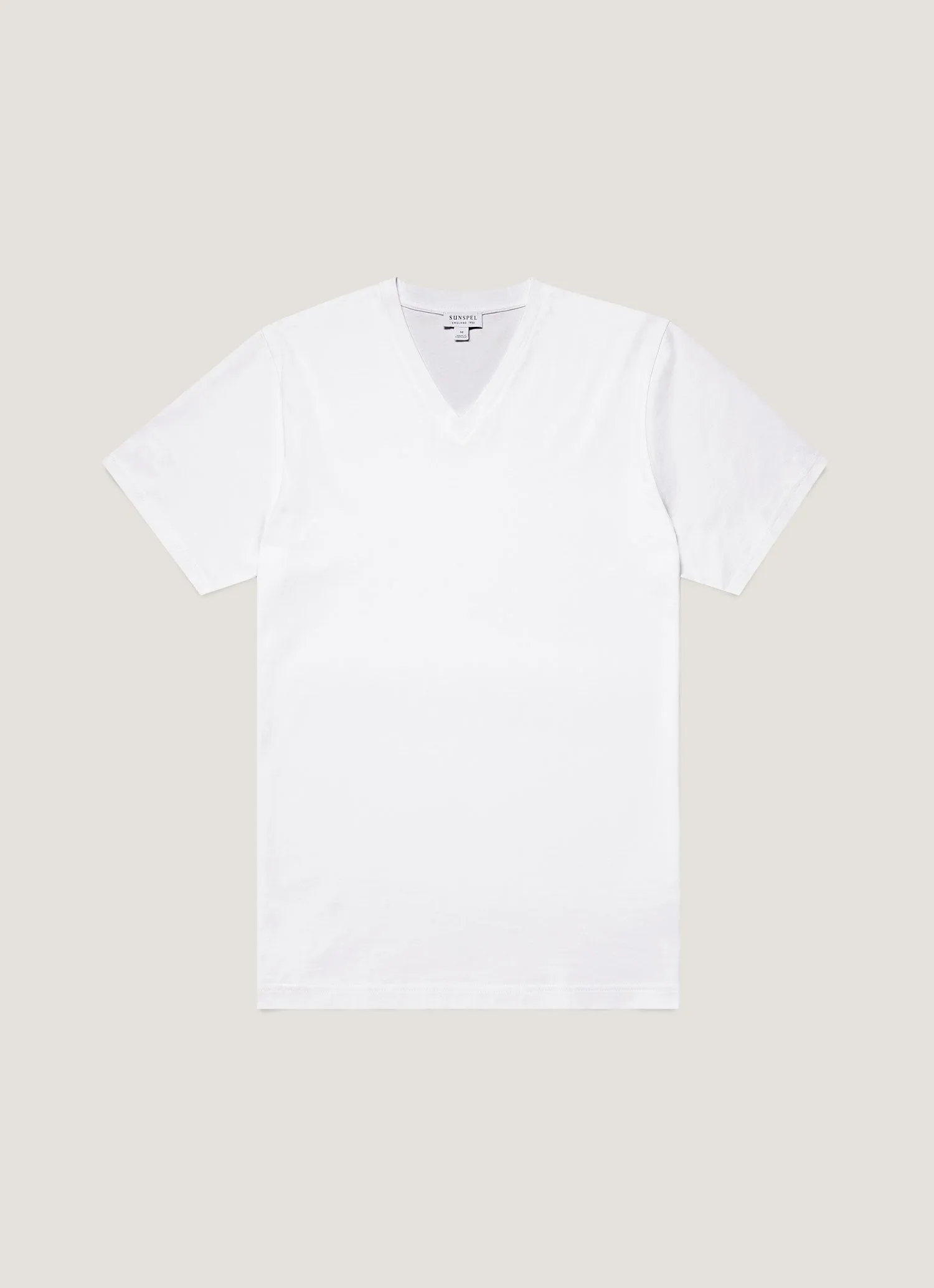 Men's Riviera V-neck T-shirt in White Classic Vibes Workout Gear