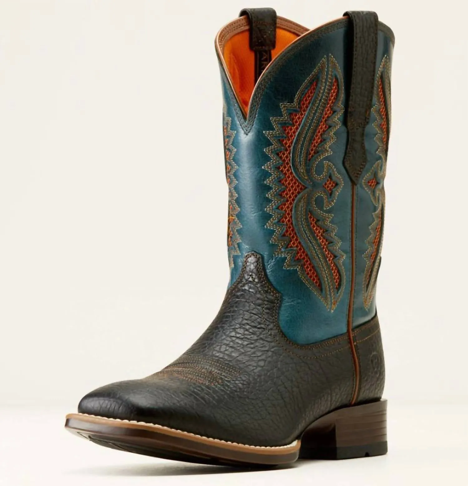 Soft Liner Men's Rowder Venttek 360 Bantam Weight Cowboy Boots In Black/teal