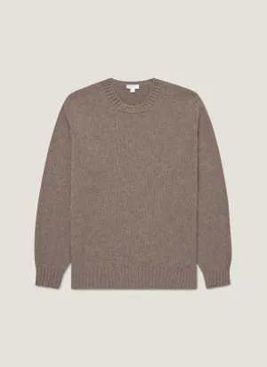 Fall Ready Men's Roxburgh Cashmere Jumper in Bark