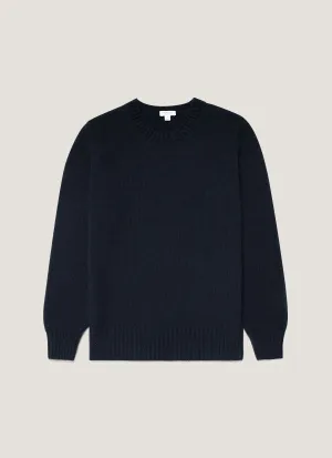 Elegant Look Men's Roxburgh Cashmere Jumper in Navy