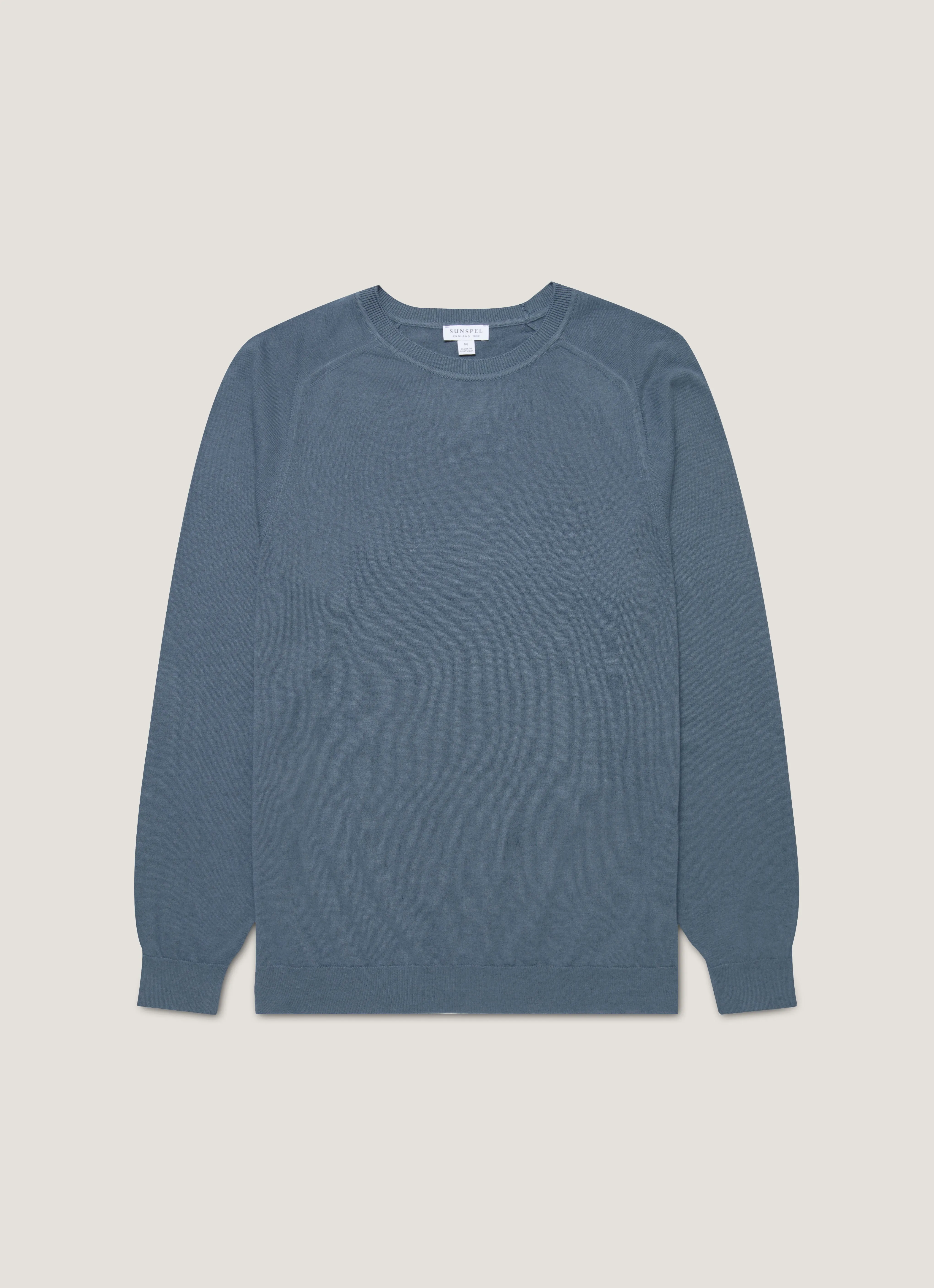 Casual Cool Men's Sea Island Cashmere Crew Neck Jumper in Slate Blue