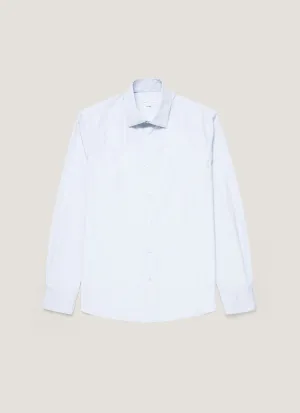 Men's Sea Island Cotton Shirt in Ink Blue Minimalist Aesthetic