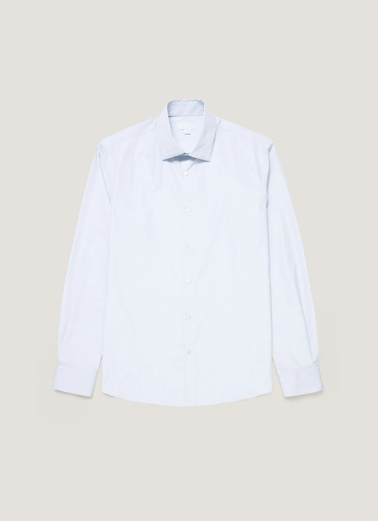 Men's Sea Island Cotton Shirt in Ink Blue Minimalist Aesthetic