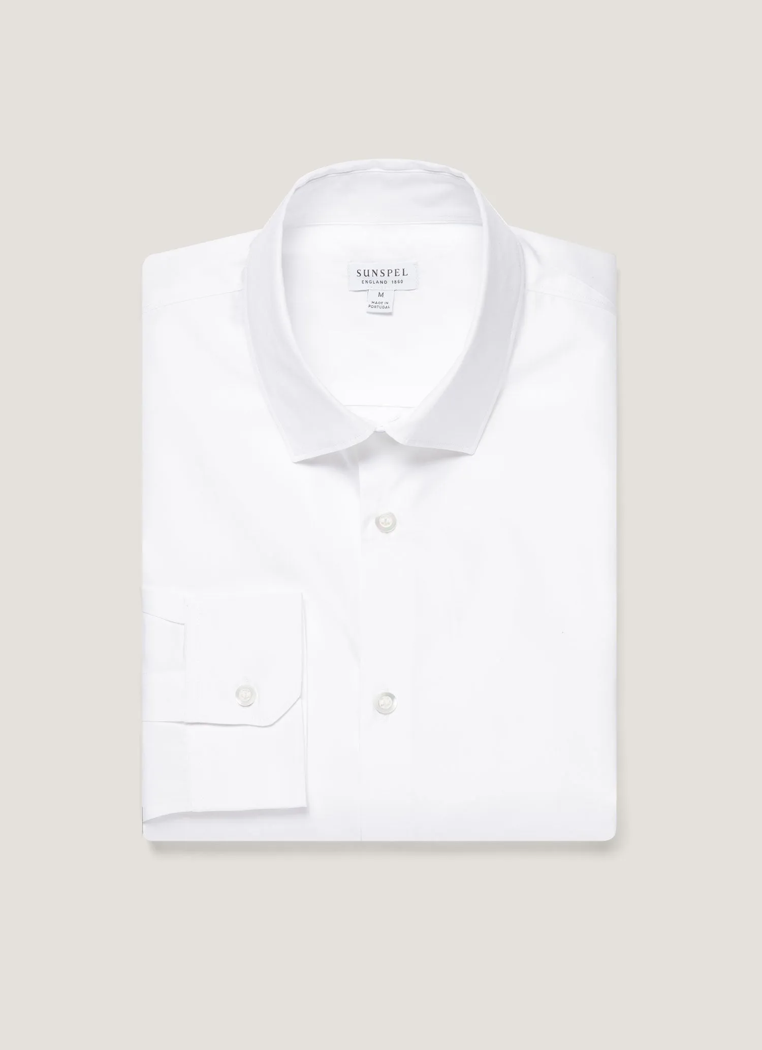 Men's Sea Island Cotton Shirt in White Formal Occasion BreathableMaterial
