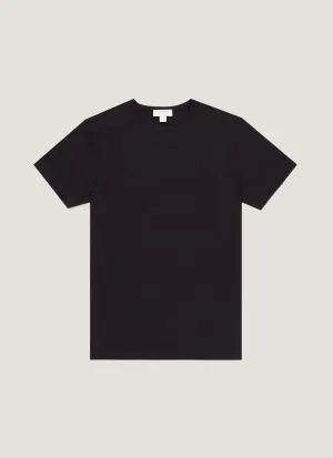 EcoFriendlyDyes slim fit Men's Sea Island Cotton T-shirt in Black