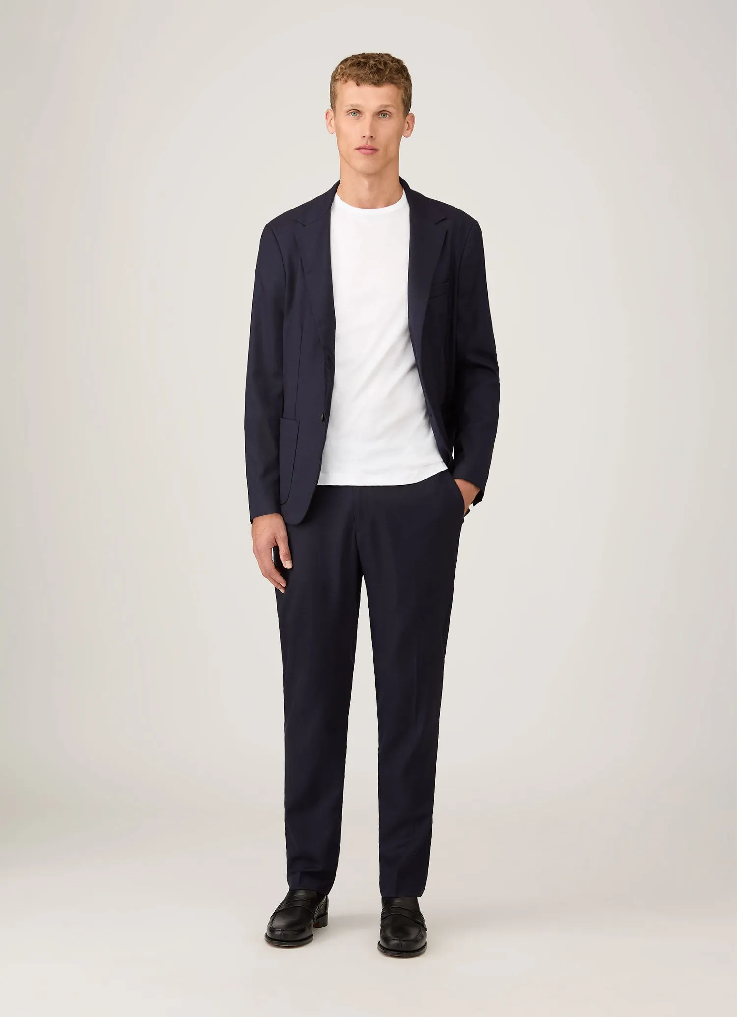 Men's Sea Island Cotton T-shirt in White DoubleStitchedHem Soft touch finish