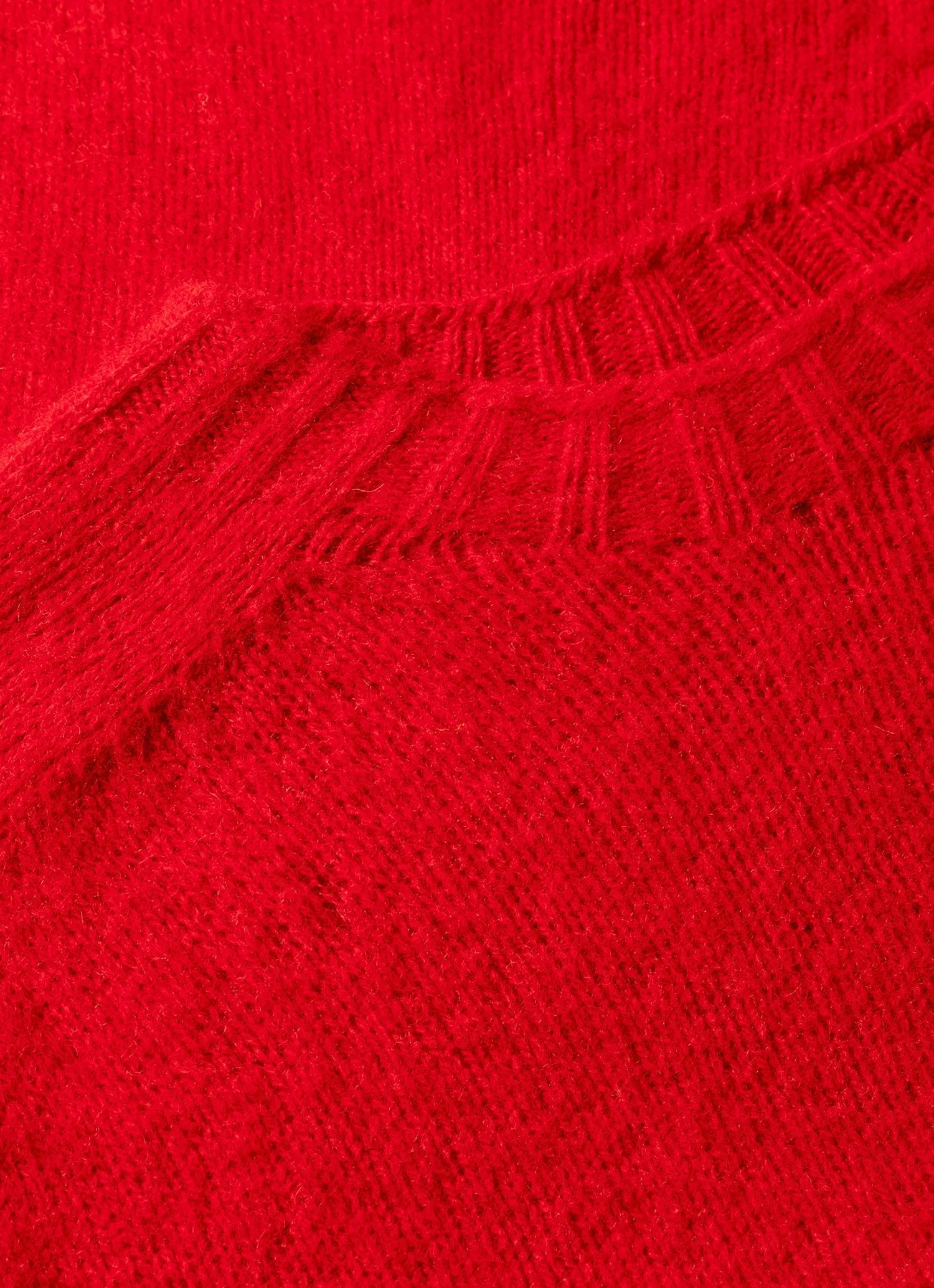 Men's Shetland Crew Neck Jumper in Bright Red Urban Trend