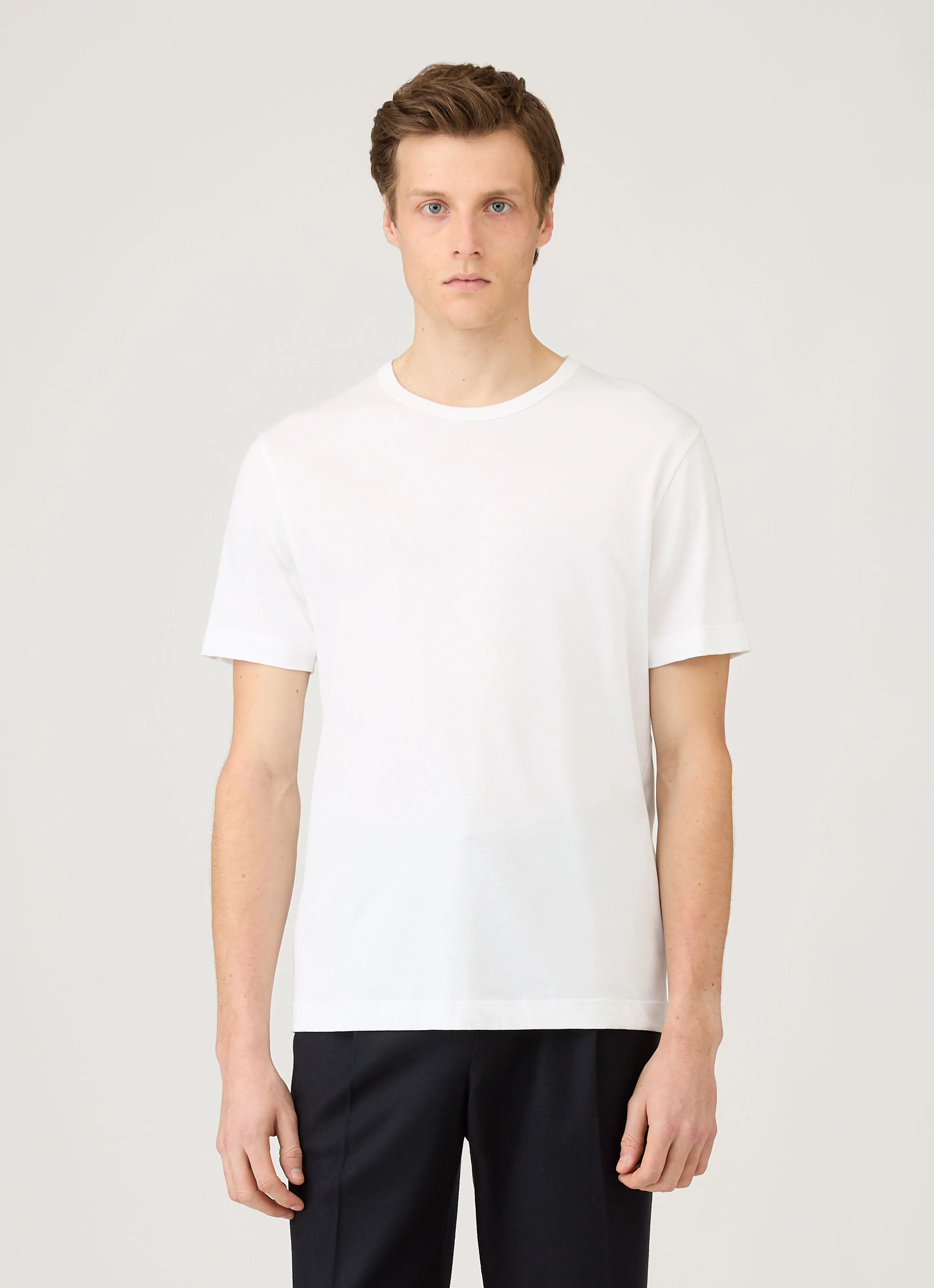 Soft & Smooth Quick Fit Comfort Men's Single Jersey T-shirt in White