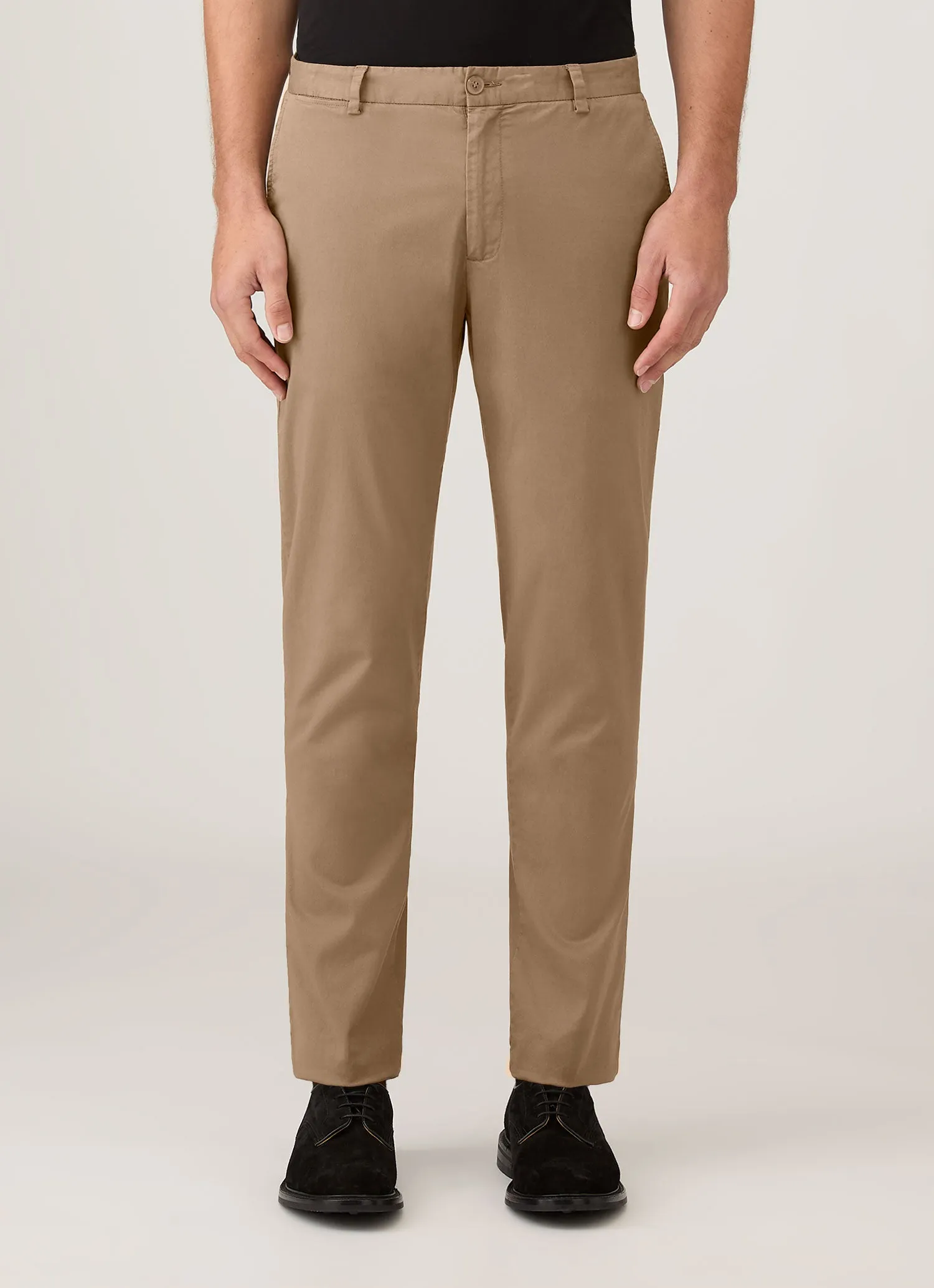 Men's Slim Fit Chino in Dark Stone Snag Resistant Fabric