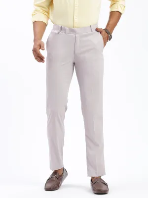 Men's Solid Grey Formal Trousers NonRestrictiveCut