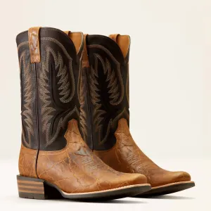 Quick Steps Straight Cut Men's Stadtler Cowboy Boot In Aged_Tan/barrel