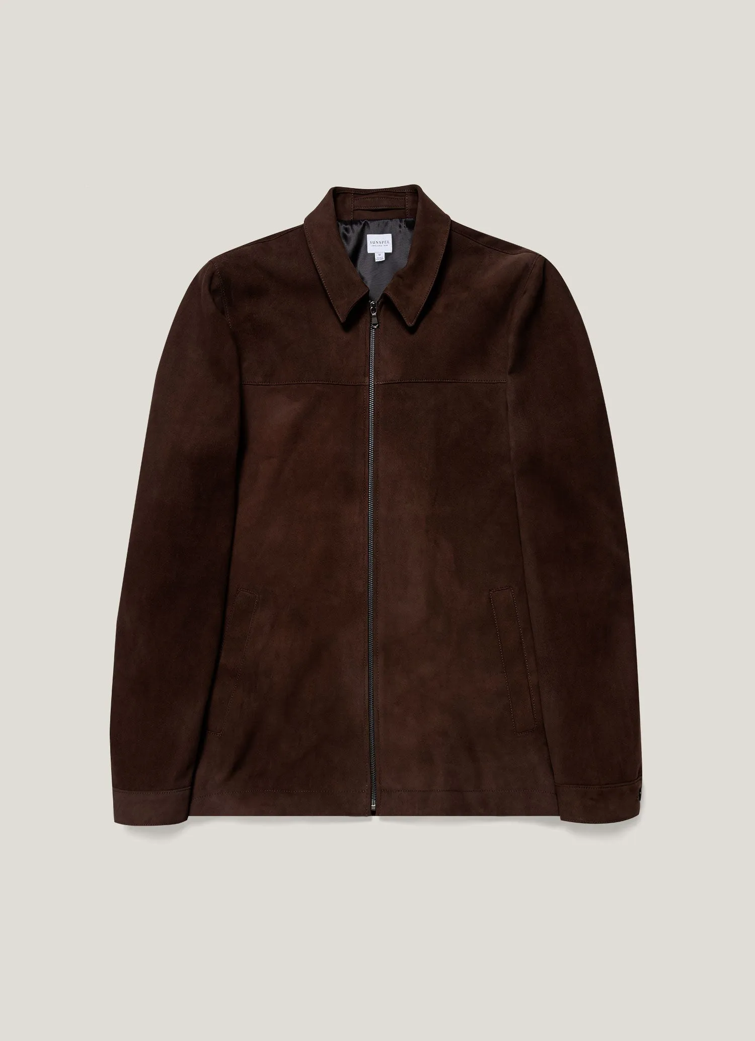 Modular Design Men's Suede Harrington Jacket in Cocoa