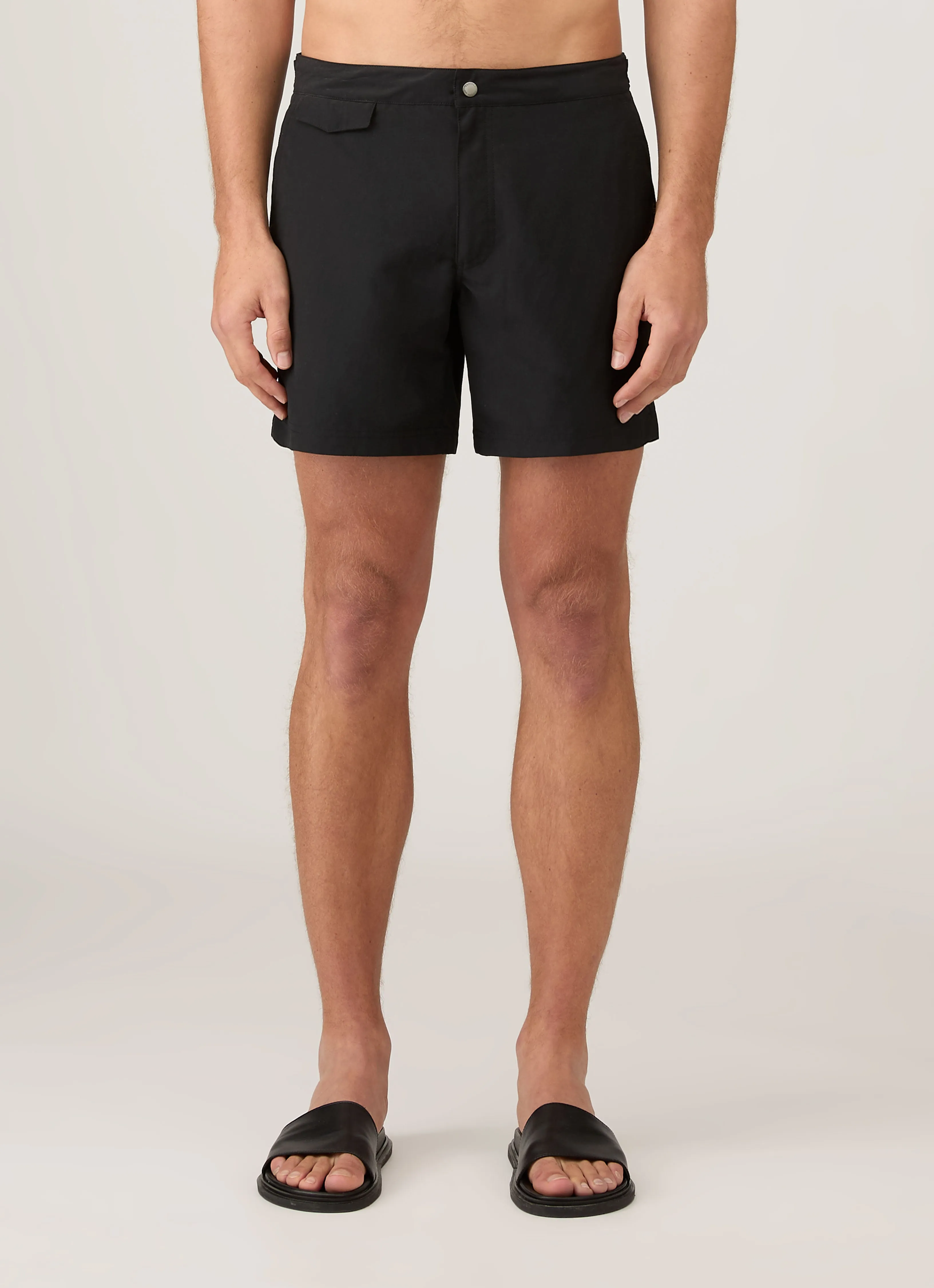 Sport Style Men's Tailored Swim Short in Black
