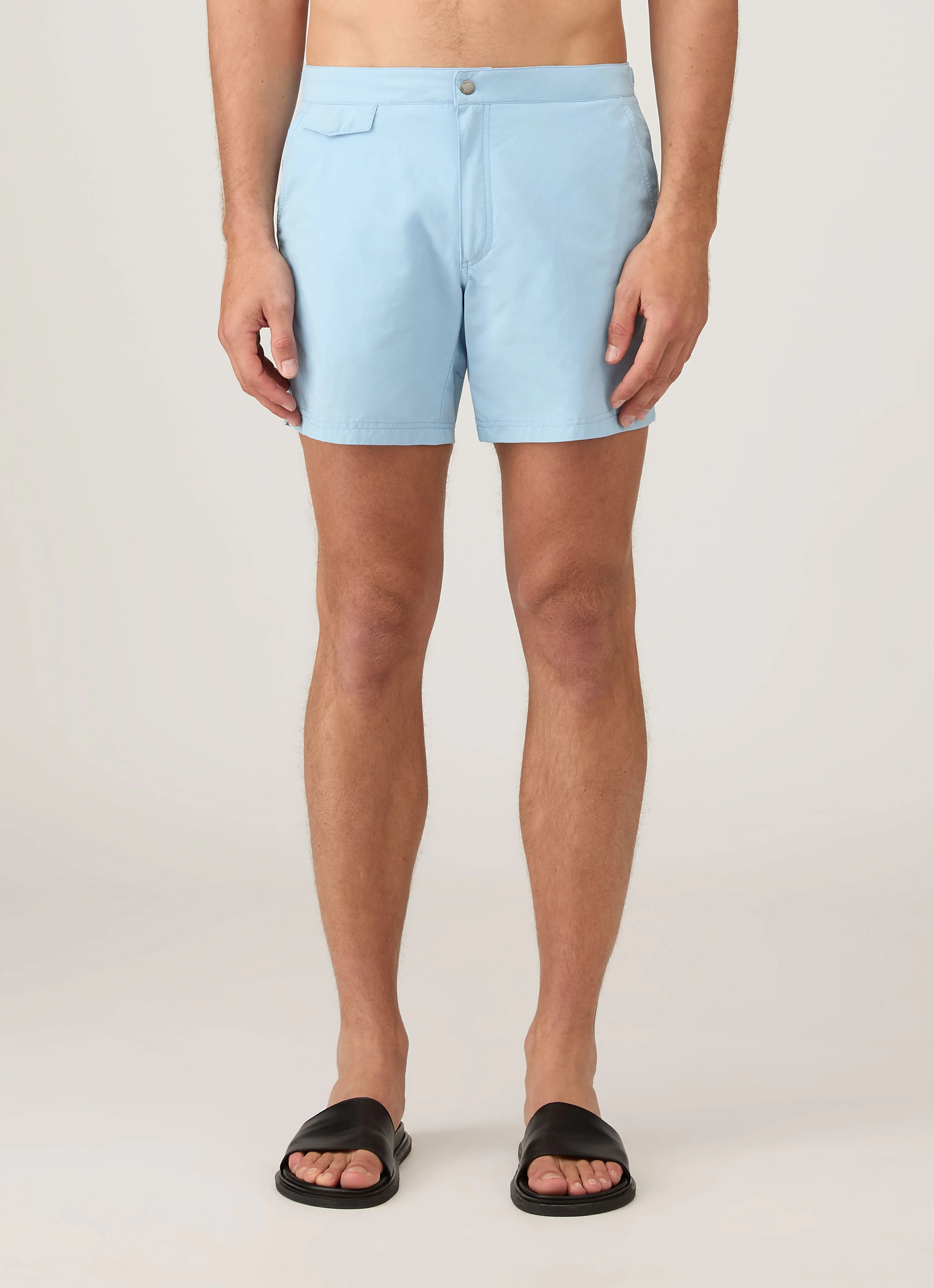 Men's Tailored Swim Short in Light Blue Everyday Basic