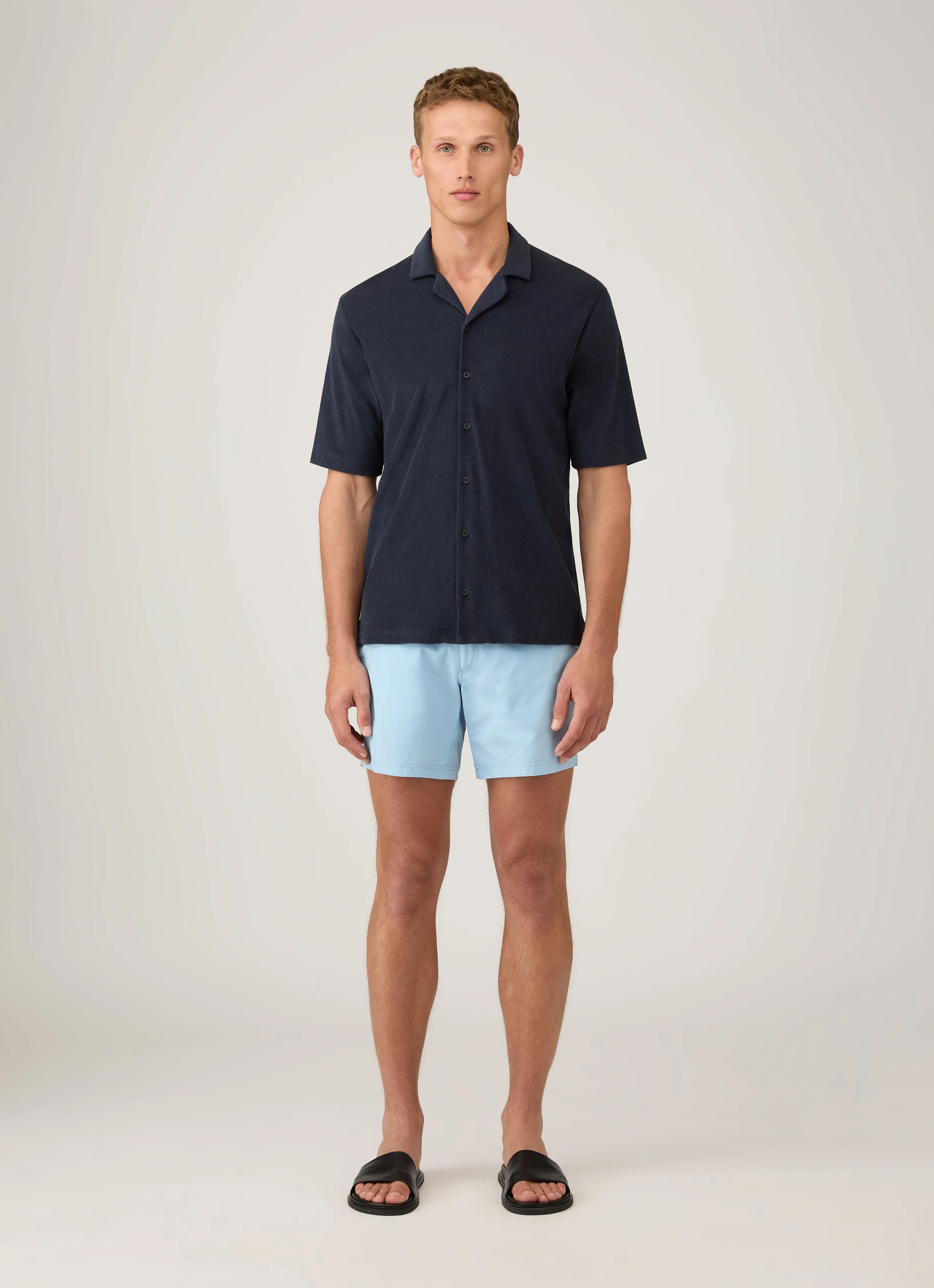 Men's Tailored Swim Short in Light Blue stretchy fabric Breezy Feel