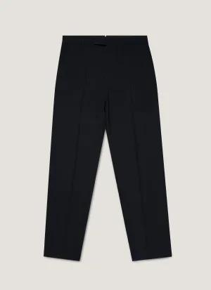 Men's Textured Wool Trouser in Navy SustainableManufacturing