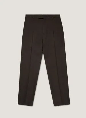 Men's Textured Wool Trouser in Truffle Wrinkle resistant fabric Functional Fashion