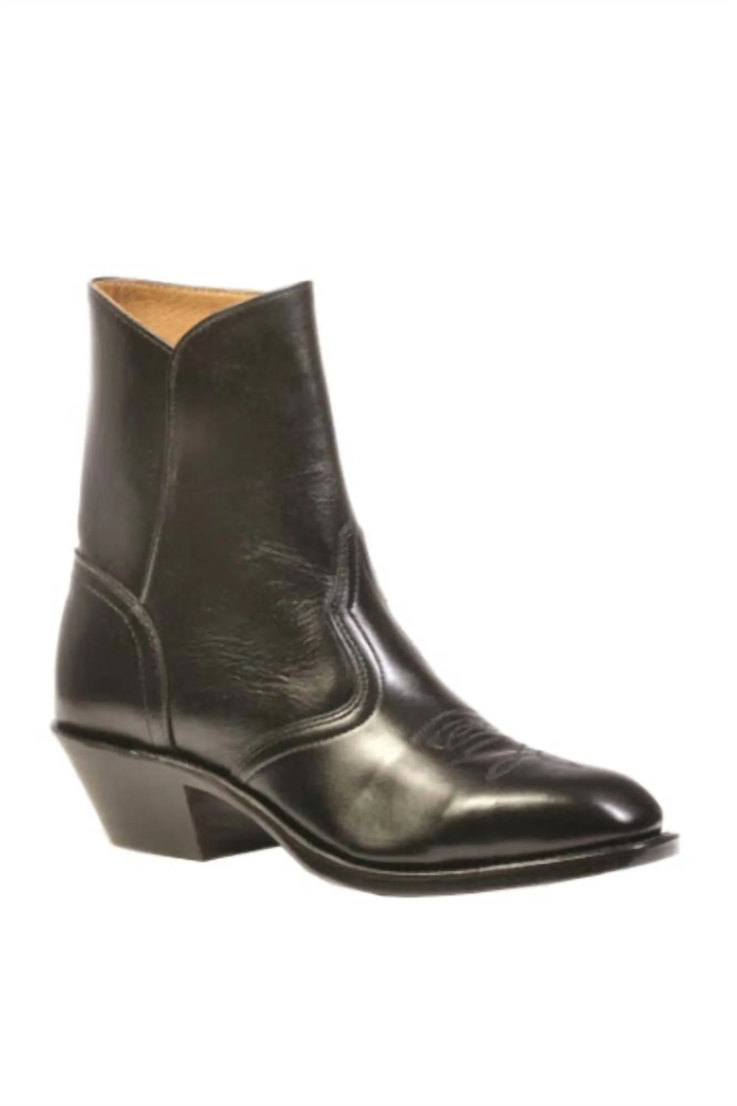 Men's Western French Toe Boot In Black Work Hours