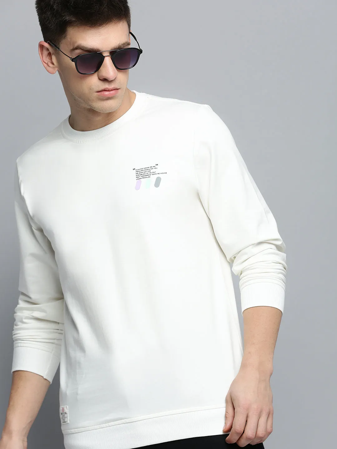 Street Comfort Men's White Pullover Sweatshirt