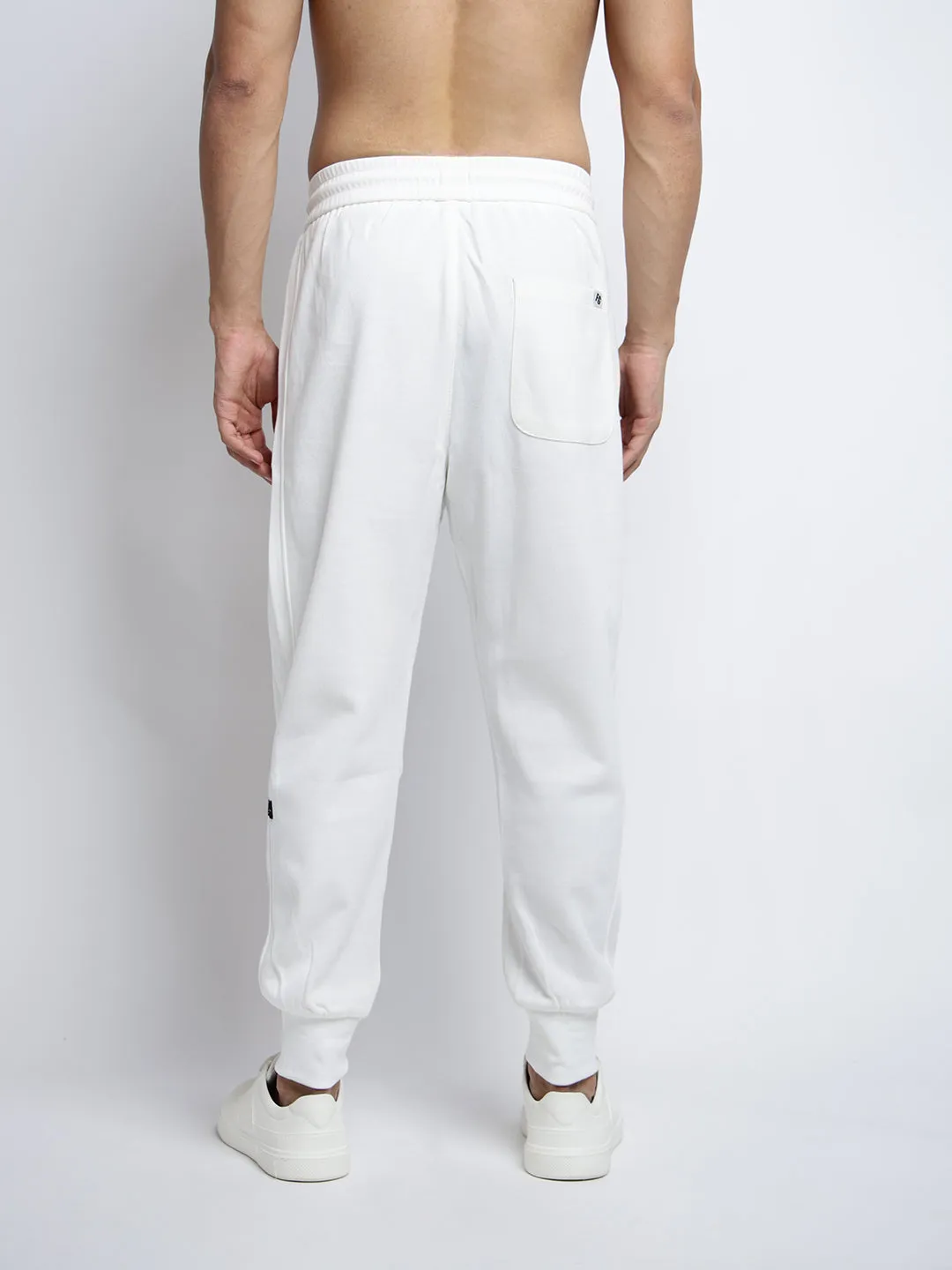 Yoga Ready Tight Cut Men's White Relaxed Fit Joggers