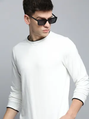 product camouflage stealth product luxury factor Men's White Solid Casual Sweatshirt
