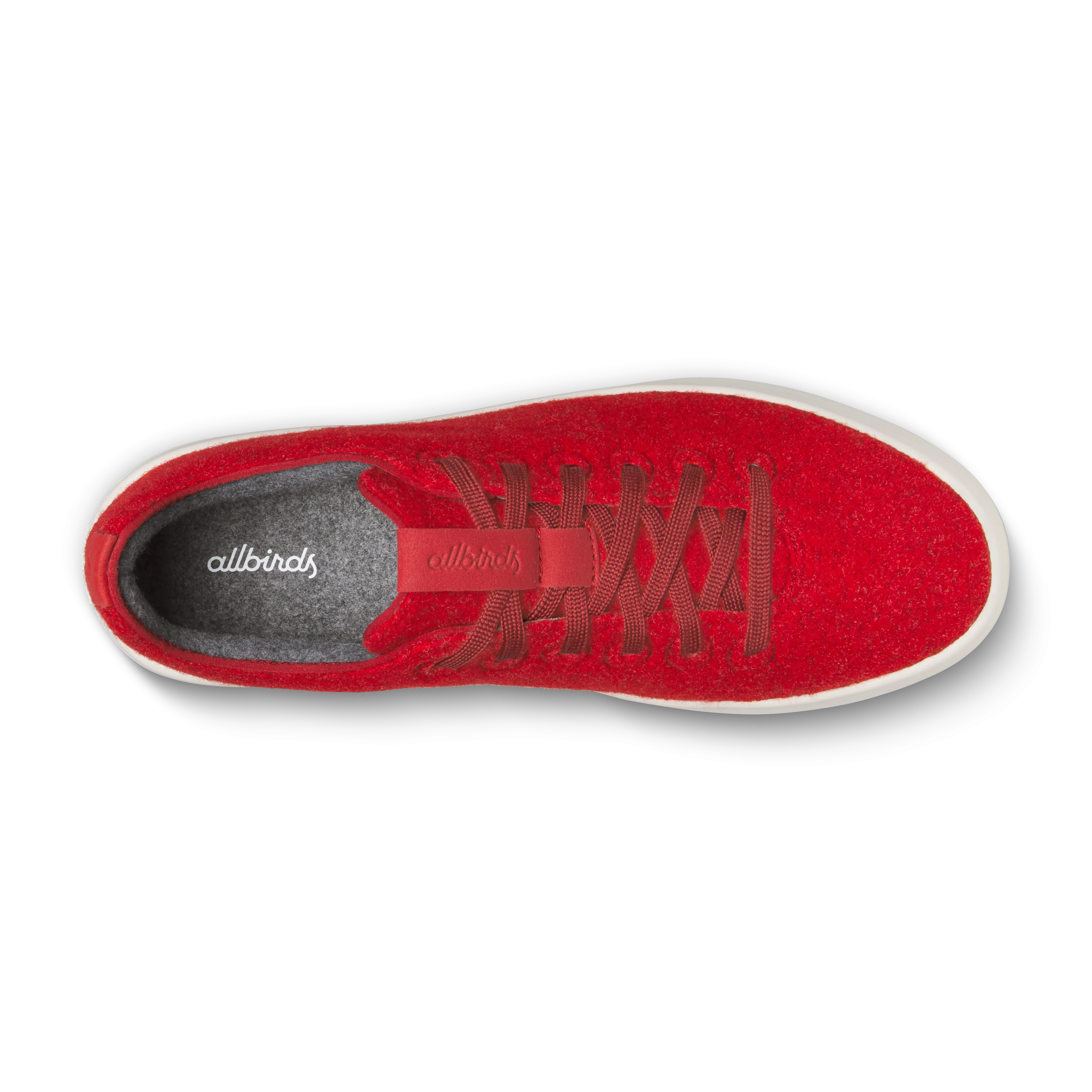 Stable Structure Men's Wool Cruiser - Poppy Red (Natural White Sole)